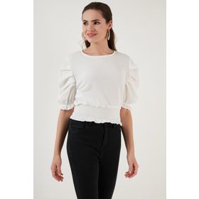 Lela 5865018 Beyaz Kadın Bluz