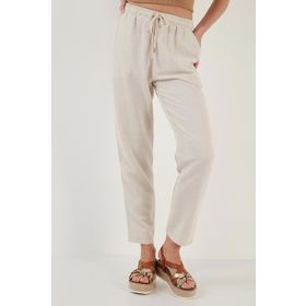 Lela 5865019 Bej Kadın Pantolon