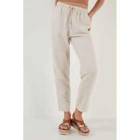 Lela 5865019 Bej Kadın Pantolon