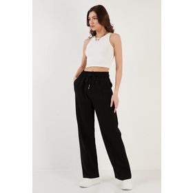 Lela 5865022 Siyah Kadın Pantolon