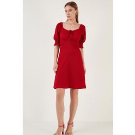 Lela 5865034 Kırmızı Kadın Elbise