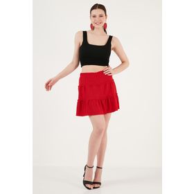Lela 5865038 Siyah Kadın Şort Etek