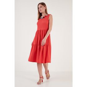 Lela 5865099 Nar Çiçeği Kadın Elbise