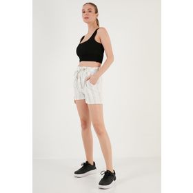 Lela 5865261 Beyaz Kadın Şort