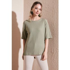 Lela 5865365 Olive Kadın Bluz
