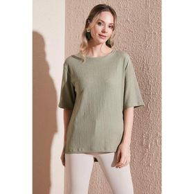 Lela 5865365 Olive Kadın Bluz