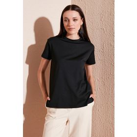 Lela 5865400 Siyah Kadın T-shirt