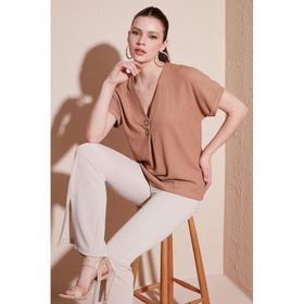 Lela 5865567 Bisküvi Kadın Bluz