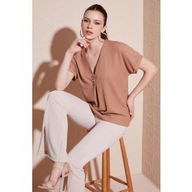 Lela 5865567 Bisküvi Kadın Bluz
