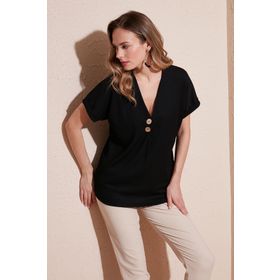 Lela 5865567 Siyah Kadın Bluz