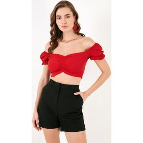 Lela 5865601 Kırmızı Kadın Bluz
