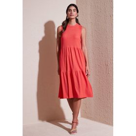 Lela 5865658 Koyu Oranj Kadın Elbise