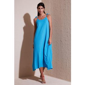 Lela 5865732 Bebe Mavi Kadın Elbise