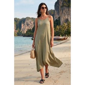 Lela 5865732 Olive Kadın Elbise