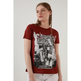 Lela 6001004 Kiremit Kadın T-Shirt