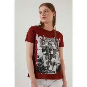 Lela 6001004 Kiremit Kadın T-Shirt
