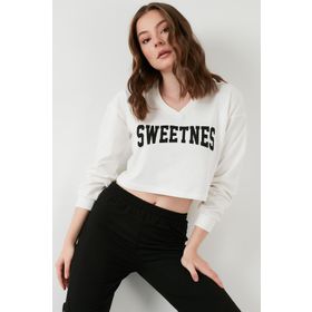 Lela 6001028 Ekru Kadın Sweatshirt
