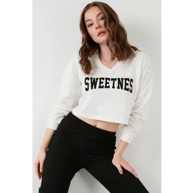 Lela 6001028 Ekru Kadın Sweatshirt