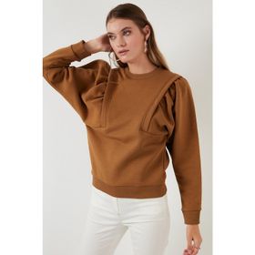 Lela 601MS0183 Camel Kadın Sweatshirt