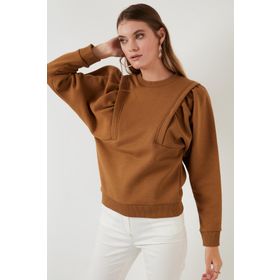 Lela 601MS0183 Camel Kadın Sweatshirt