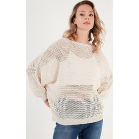 Lela 6071571 Ekru Kadın Kazak