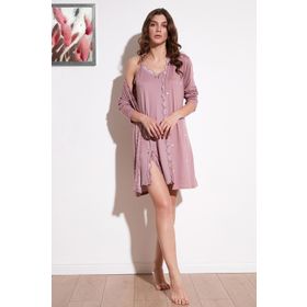 Lela 6097580 Siyah Kadın Gecelik