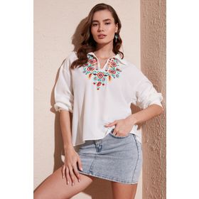 Lela 611BZ0181 Mavi Kadın Bluz