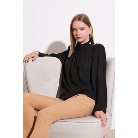 Lela 611BZ0235 Siyah Kadın Bluz