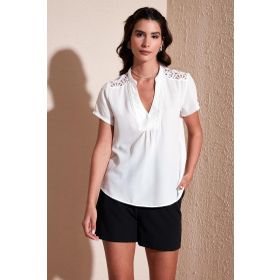 Lela 611BZ0286 Ekru Kadın Bluz