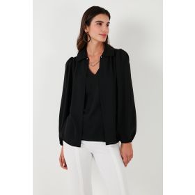 Lela 611BZ0353 Siyah Kadın Bluz