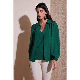 Lela 611BZ0353 Zümrüt Kadın Bluz