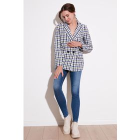 Lela 611CE0310 Ekose Kadın Ceket