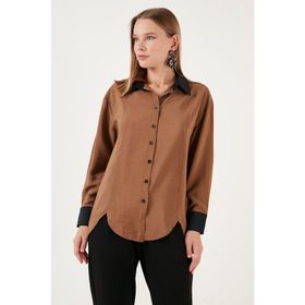Lela 611GO0178 Camel Kadın Gömlek