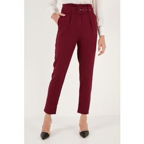 Lela 611PL04 Bordo Kadın Pantolon