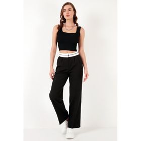 Lela 611PL061 Siyah Kadın Pantolon