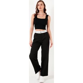 Lela 611PL061 Siyah Kadın Pantolon