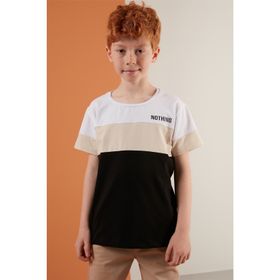 Lela 6211013 Gri Siyah Beyaz Erkek Çocuk T-shirt