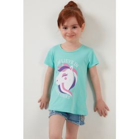 Lela 6211036 Mint Yeşili Kız Çocuk T-shirt