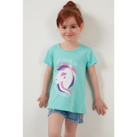 Lela 6211036 Mint Yeşili Kız Çocuk T-shirt