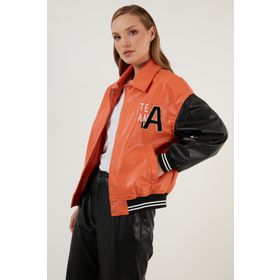 Lela 6230104 Yeşil Kadın Deri Mont
