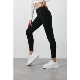 Lela 626TIGHTS Siyah Yüksek Bel Toparlayıcı Kışlık Kadın Tayt