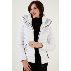 Lela 6274121 Beyaz Kadın Mont