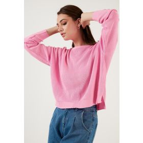 Lela 6329371 Pembe Kadın Kazak