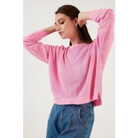 Lela 6329371 Pembe Kadın Kazak