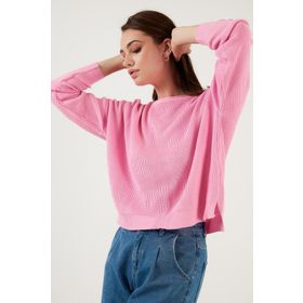 Lela 6329371 Pembe Kadın Kazak