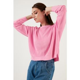 Lela 6329371 Pembe Kadın Kazak