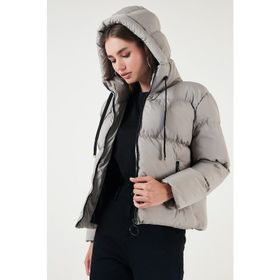 Lela 640Y002 Gri Kadın Mont