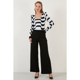 Lela 6476004 Siyah Kadın Pantolon