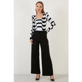 Lela 6476004 Siyah Kadın Pantolon