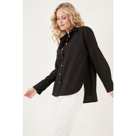 Lela CF21S163867 Siyah Kadın Gömlek